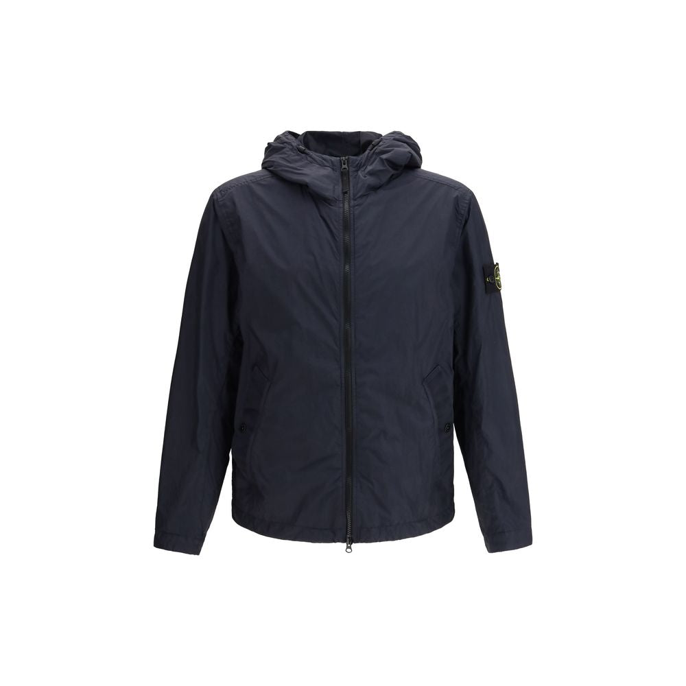 Stone Island Blue Polyamide Coat
